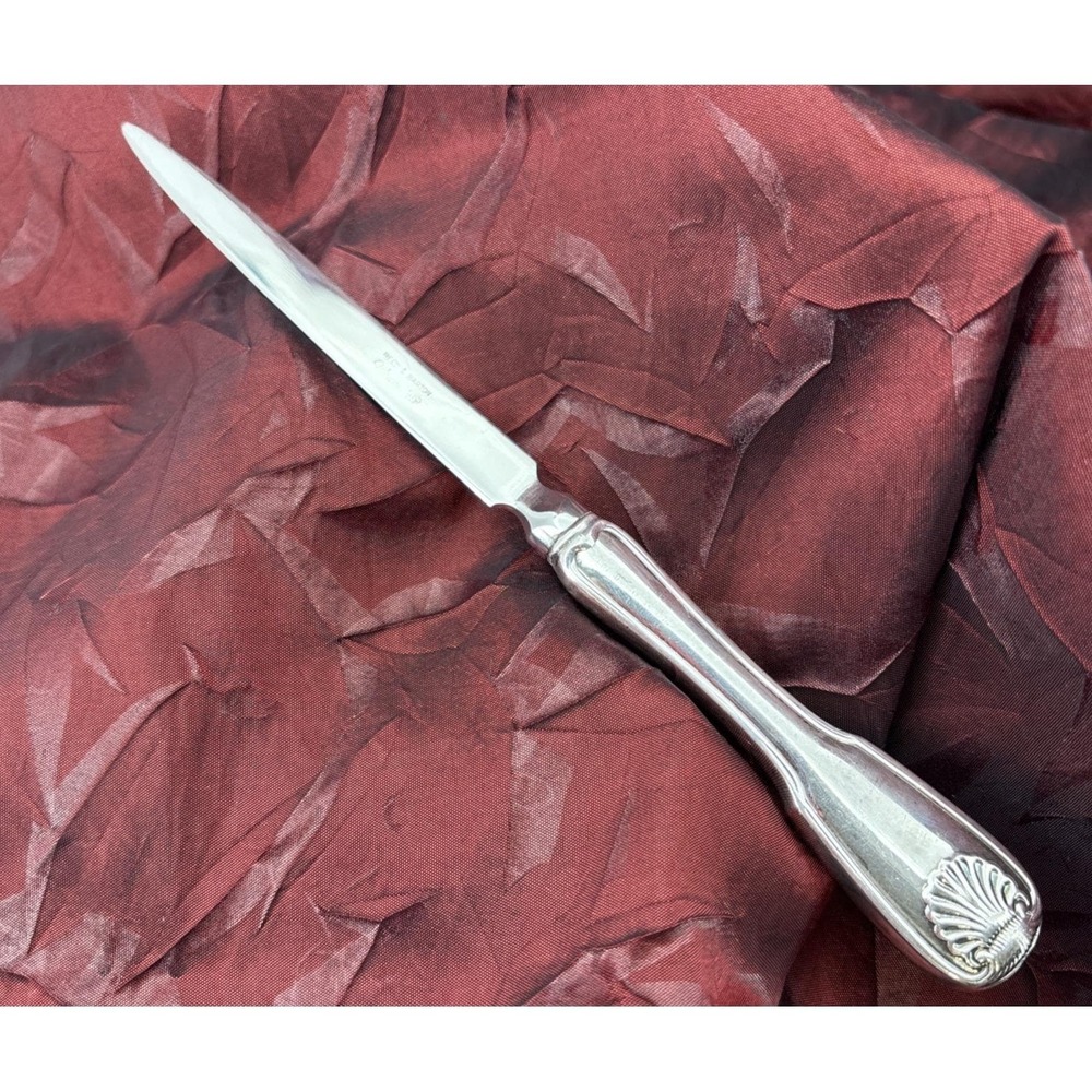 Reed & Barton Winterthur Letter Opener Vintage 1982 Silver plated Shell Handle